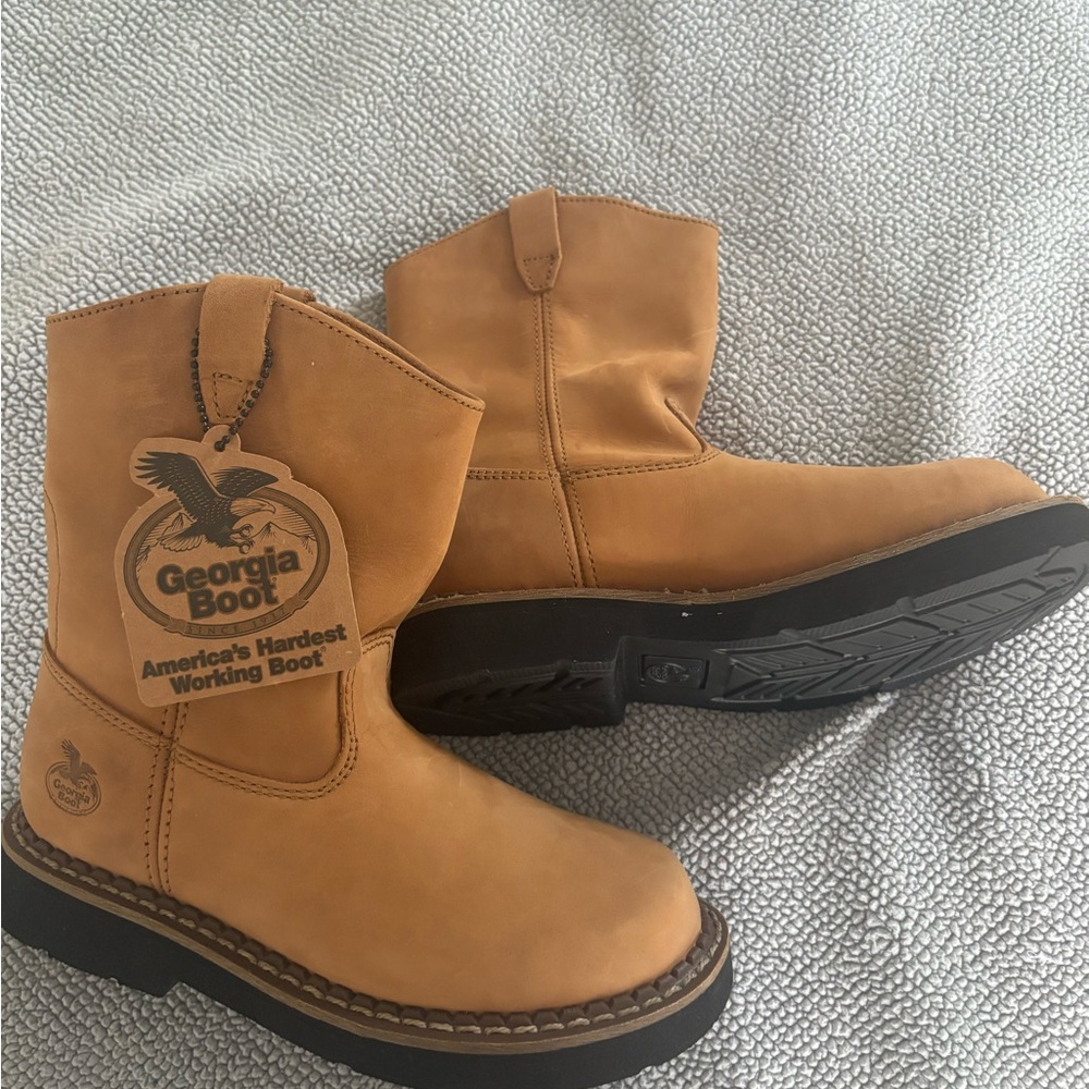 Georgia Boot Kids Light Brown Boots